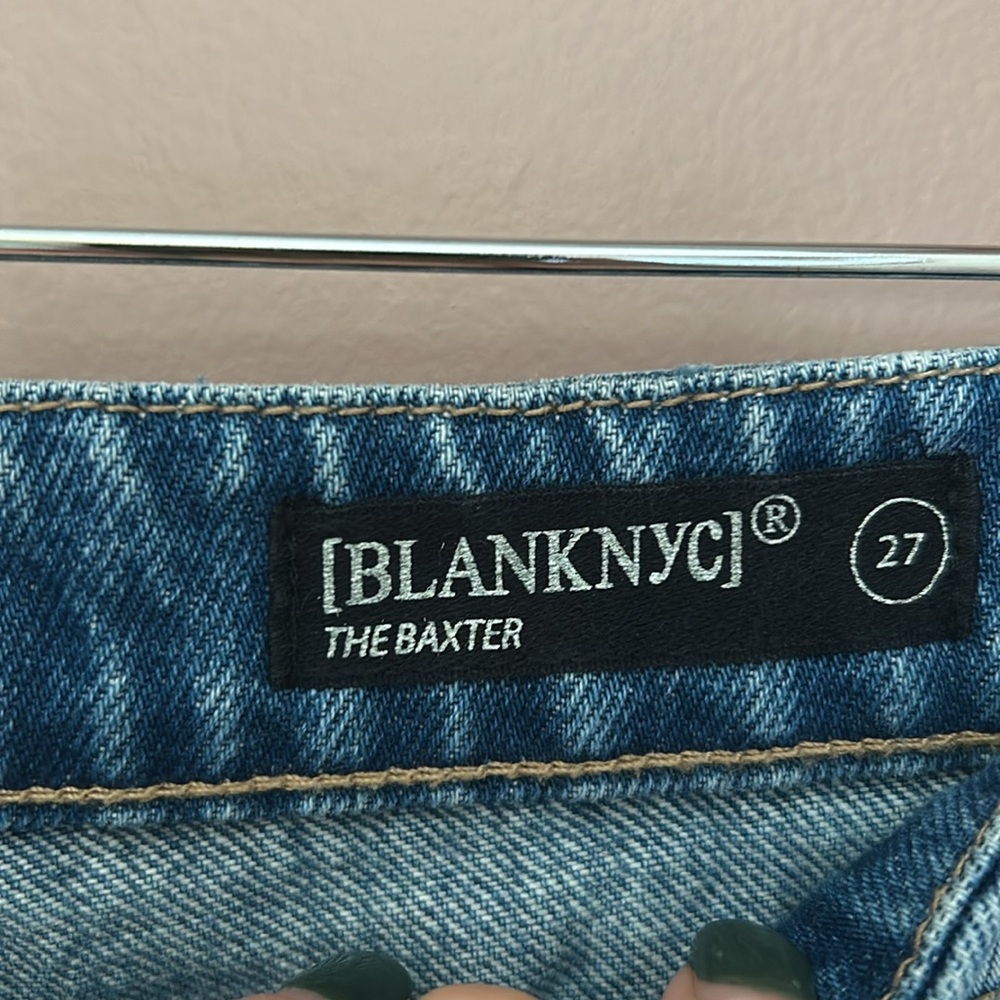 BLANKNYC Baxter Rib Cage Straight Leg Jeans Limited Edition Blue 27 Relaxed Fit - Picture 8 of 15